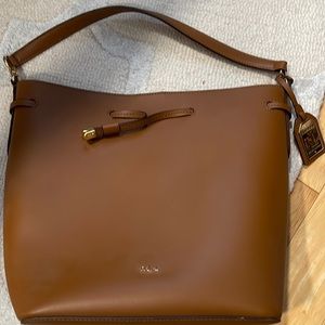 Ralph Lauren Brown Bucket Bag